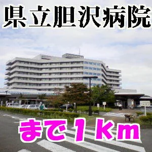 胆沢病院まで1000m