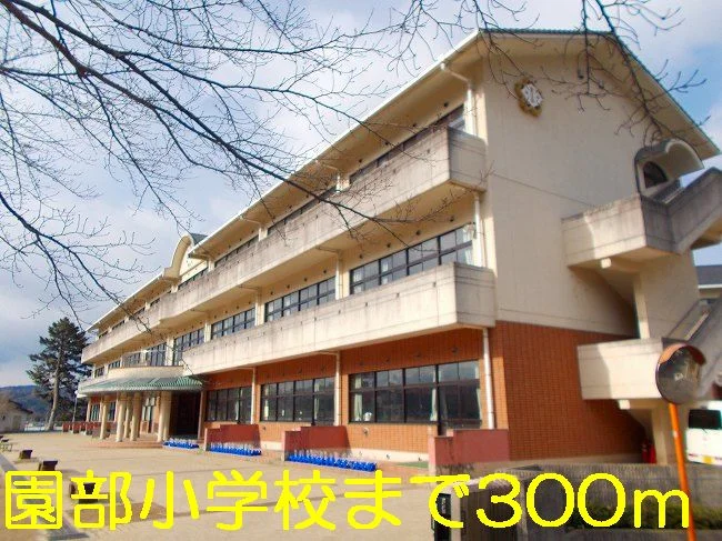 園部小学校まで300m