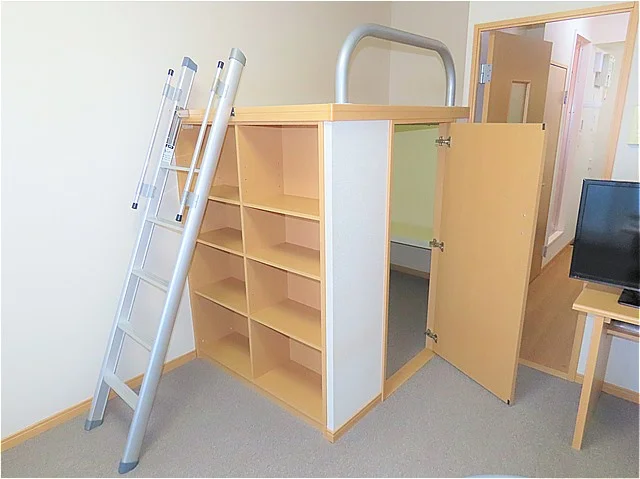 本棚、ベッド下収納あり