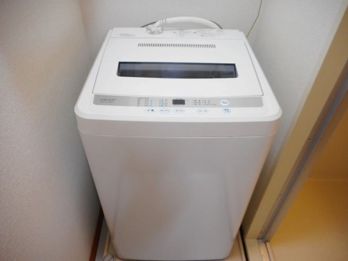 洗濯機も付いています