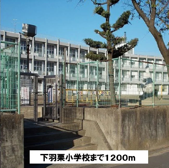 下羽栗小学校まで1200m