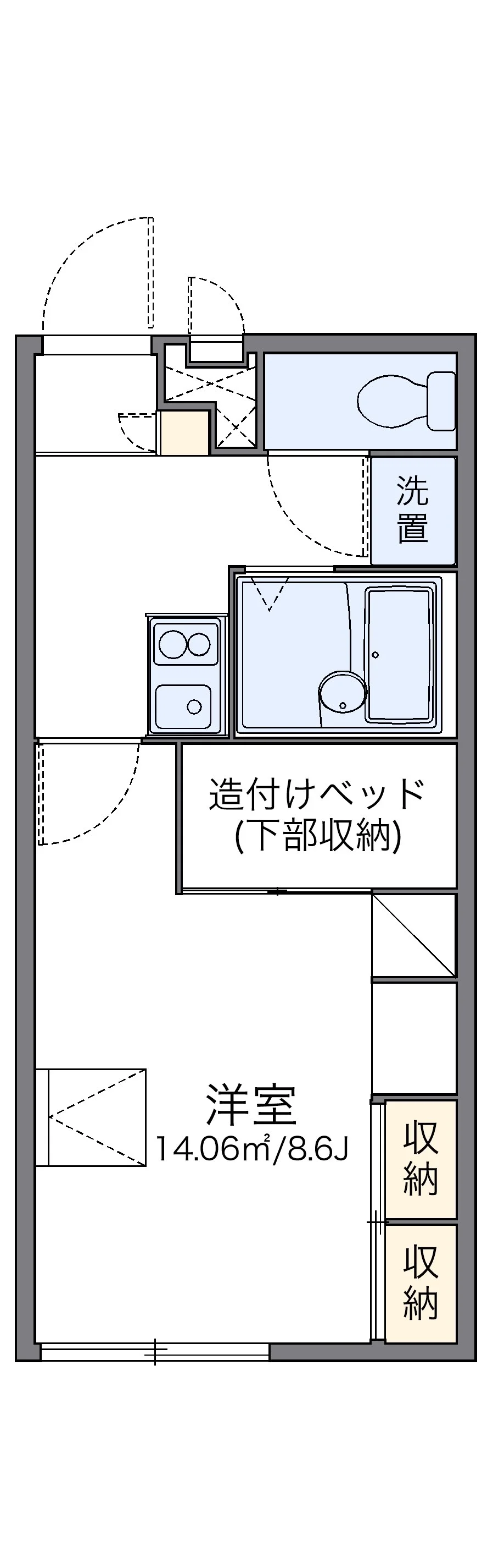 代表的な間取のため実際の間取とは異なる場合があります