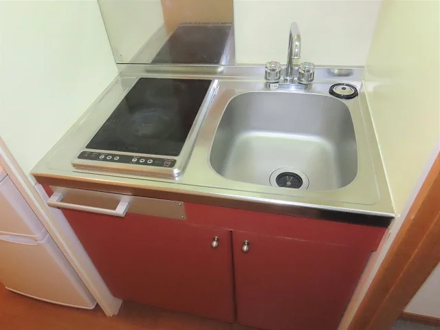 2口の電気コンロまたはIHコンロとなります