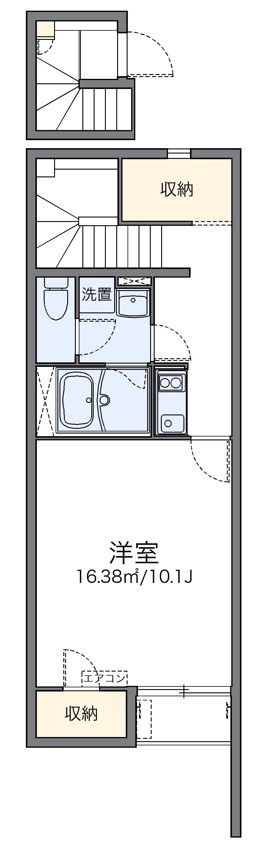 代表的な間取のため実際の間取とは異なる場合があります