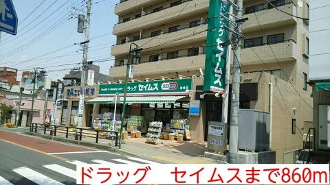 ドラッグ　セイムスまで860m