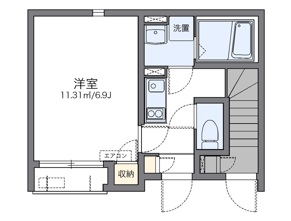 代表的な間取のため実際の間取とは異なる場合があります