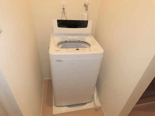 洗濯機も付いています