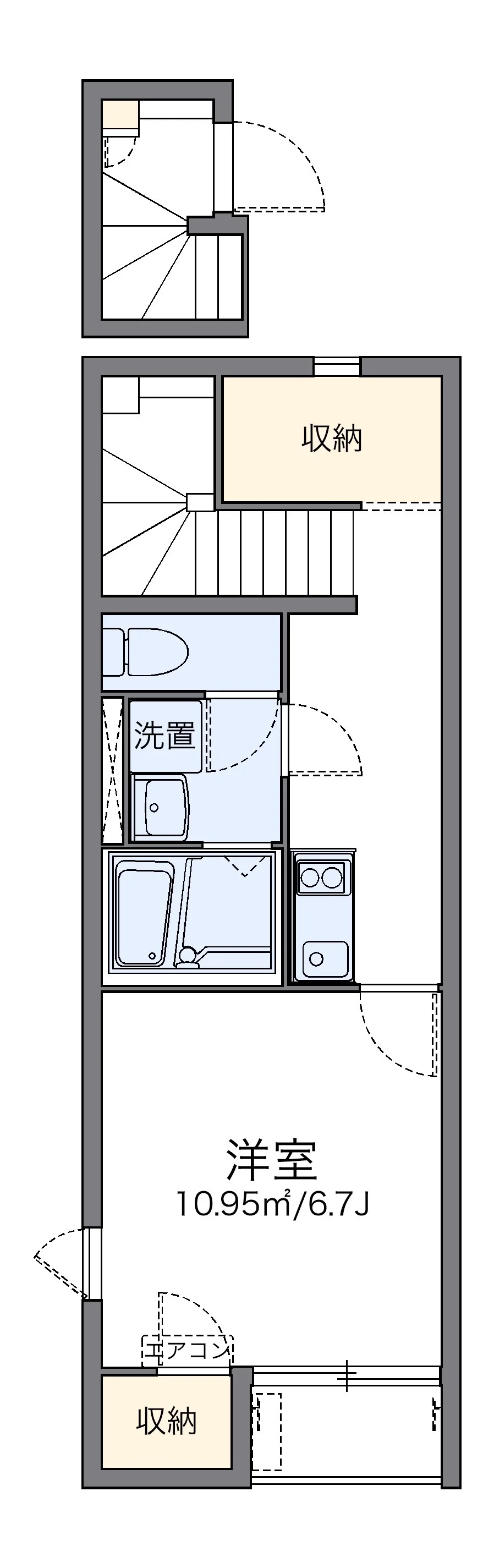 代表的な間取のため実際の間取とは異なる場合があります