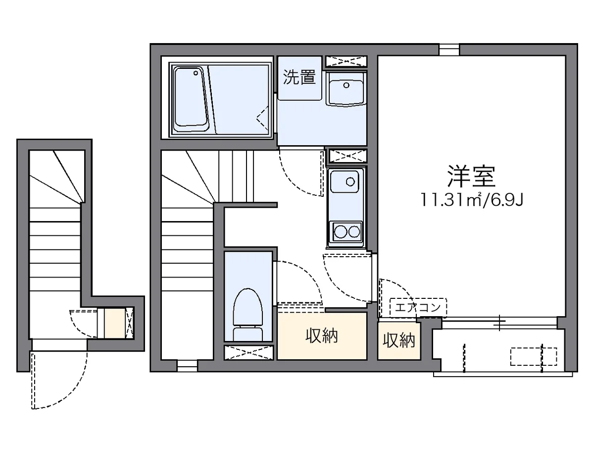 代表的な間取のため実際の間取とは異なる場合があります