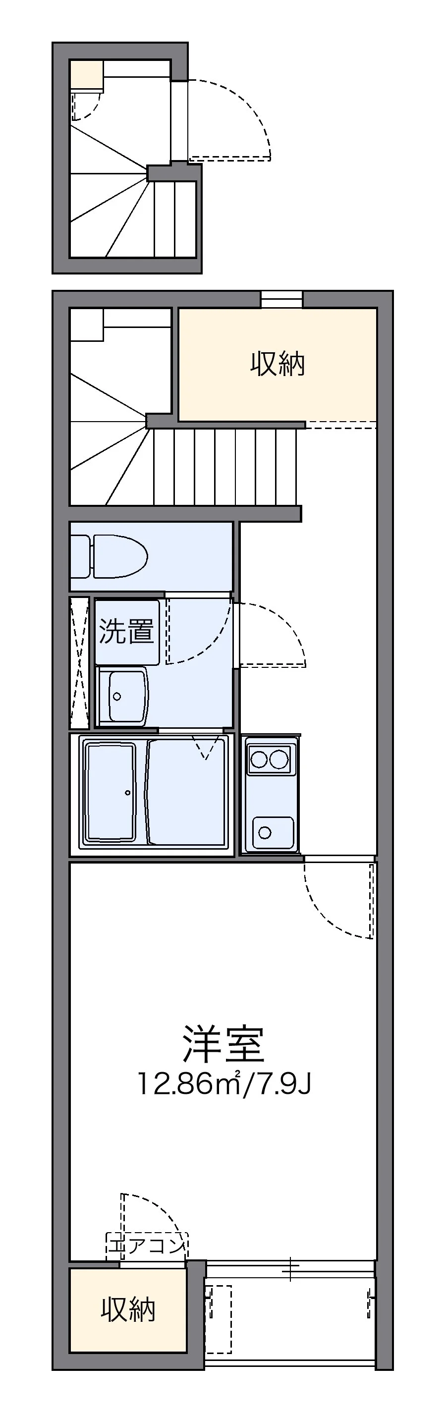 代表的な間取のため実際の間取とは異なる場合があります