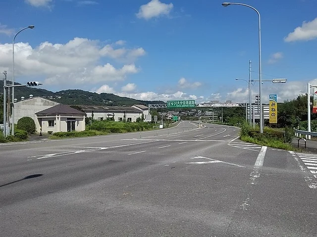 大分空港道路入口まで120m