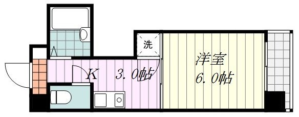 １Kのお部屋です☆☆７階で日当たりも抜群のお部屋ですのでごゆっくりおくつろぎいただけるかと思います☆