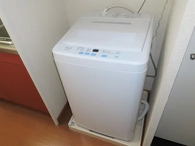洗濯機も付いています