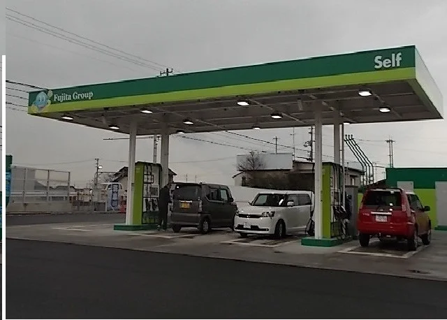 ガソリンスタンドさんまで1200m