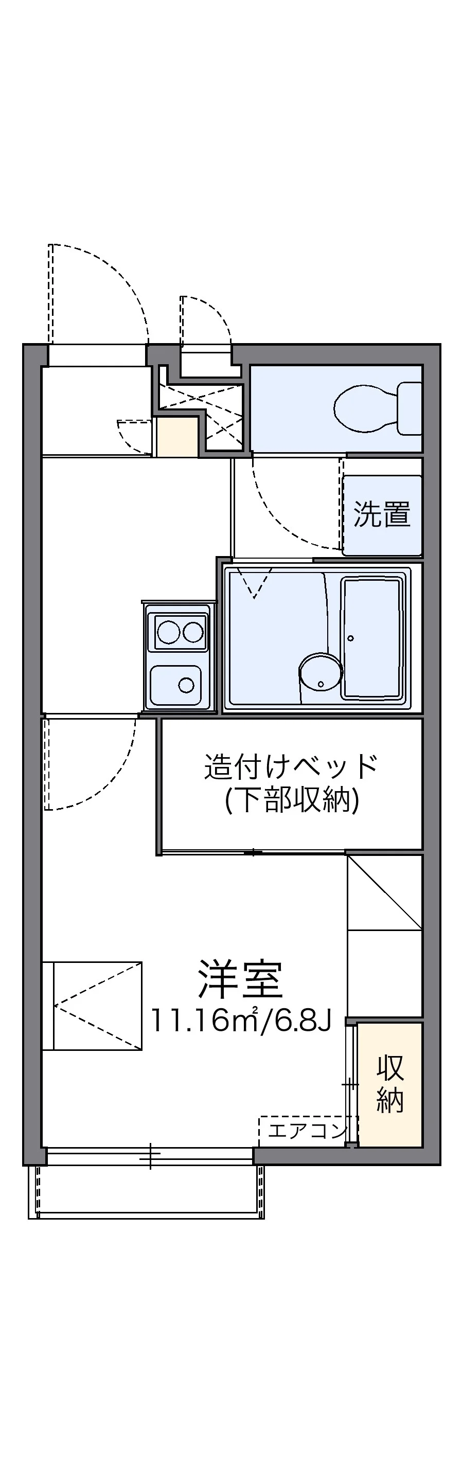 代表的な間取のため実際の間取とは異なる場合があります
