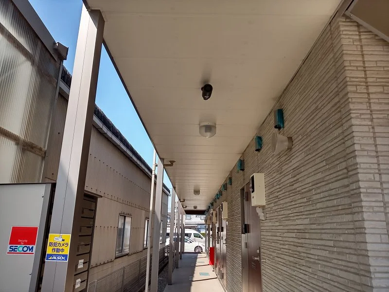 防犯カメラ設置作動中