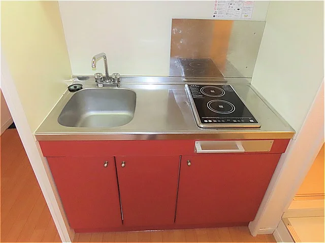 2口の電気コンロまたはIHコンロとなります