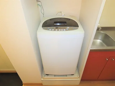 洗濯機も付いています