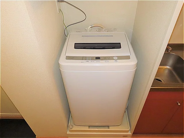 洗濯機も付いています