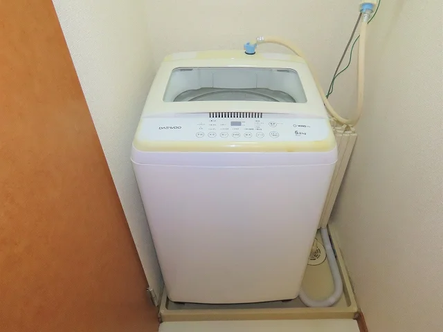 洗濯機も付いています
