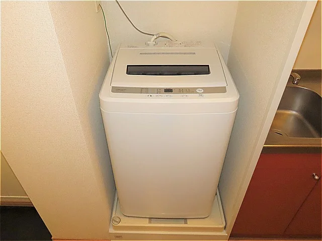 洗濯機も付いています