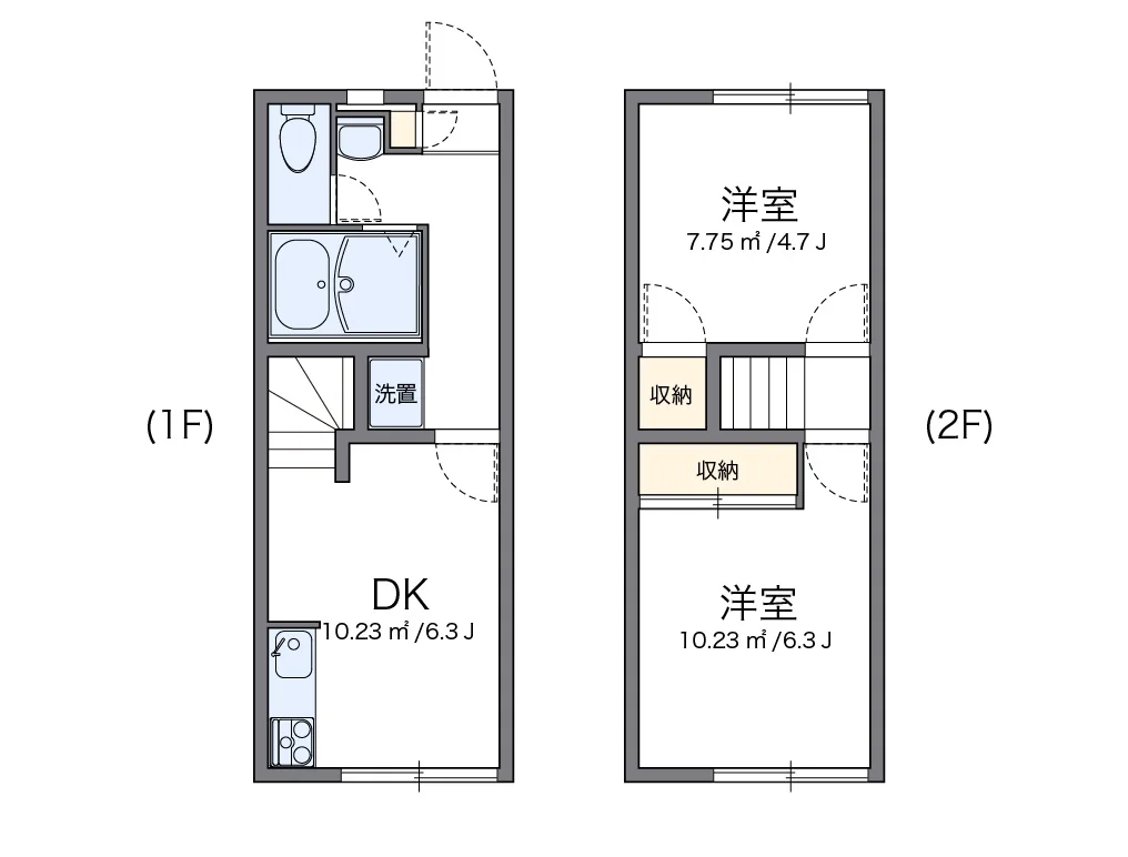 代表的な間取のため実際の間取とは異なる場合があります