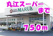 丸江スーパーまで750m
