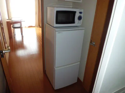 冷蔵庫と電子レンジ。