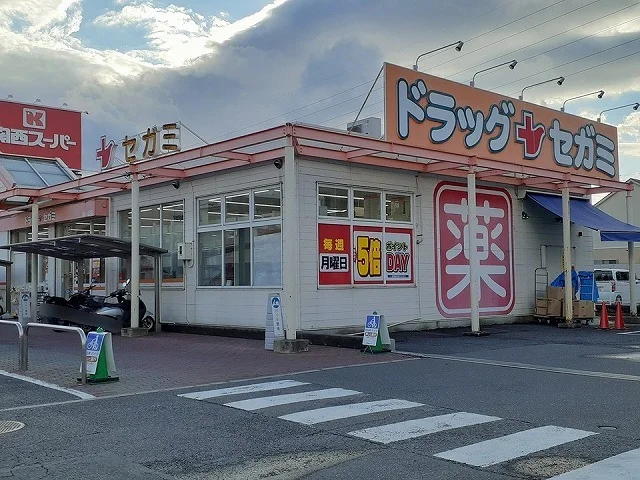 ドラッグセガミ様まで450m