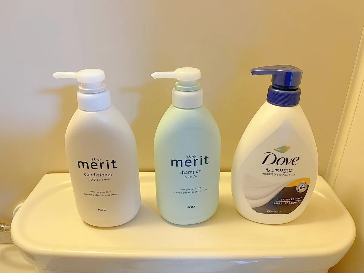 ボディーソープ、シャンプー、コンディショナーをご用意しています☆無くなるまでご利用いただけます🧴