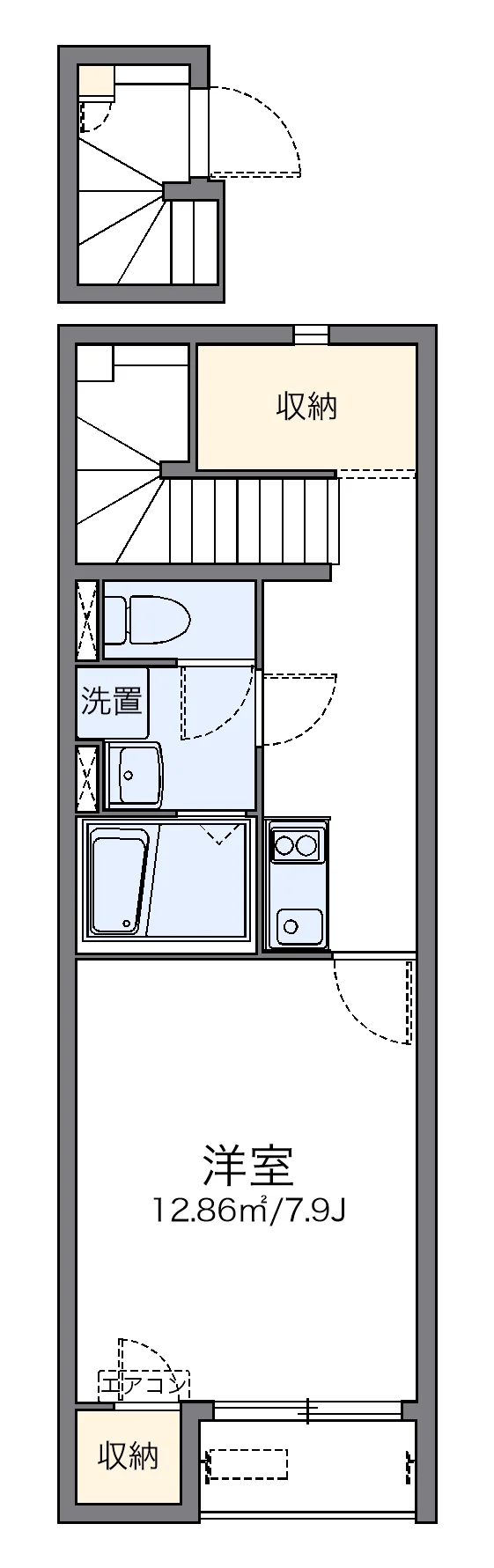 代表的な間取のため実際の間取とは異なる場合があります