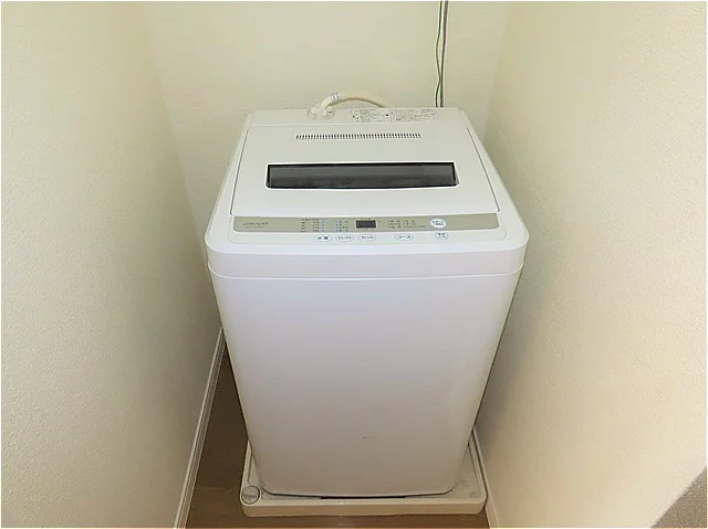 洗濯機も付いています