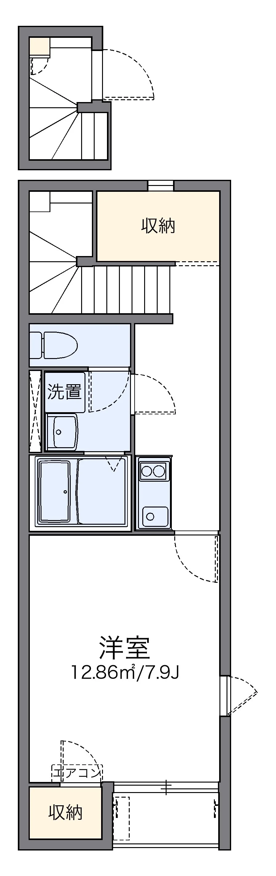 代表的な間取のため実際の間取とは異なる場合があります