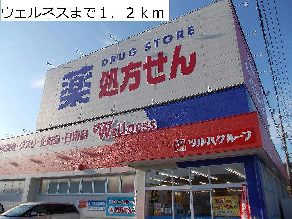 ウェルネスまで1200m