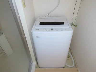 洗濯機も付いています