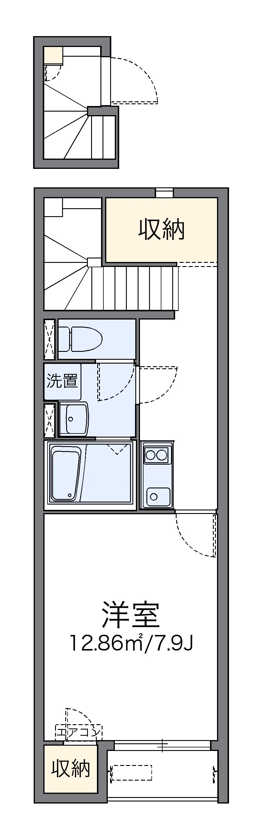 代表的な間取のため実際の間取とは異なる場合があります