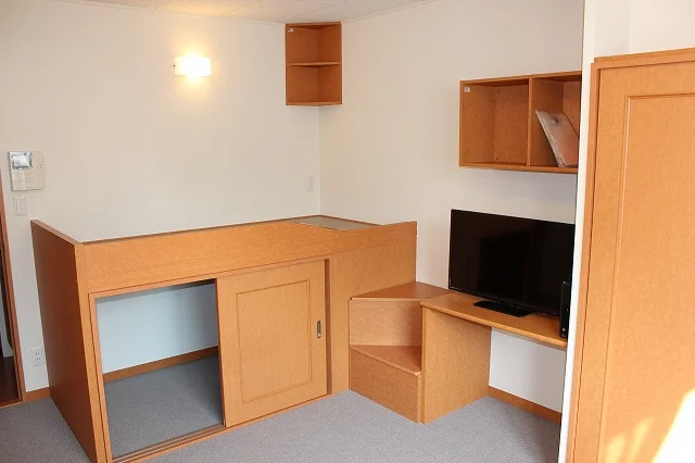 ベッド、収納完備