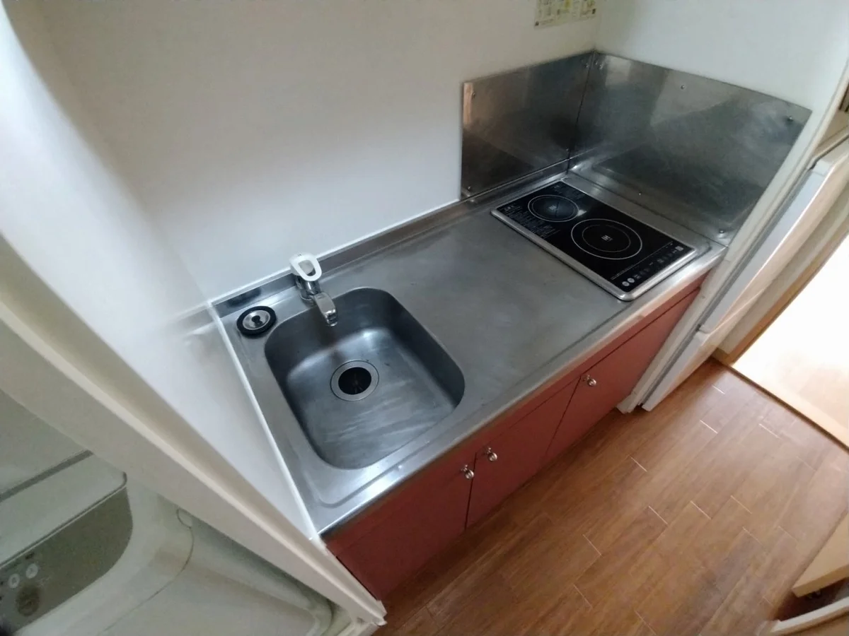 シングルレバー設置　シンク広めです♪