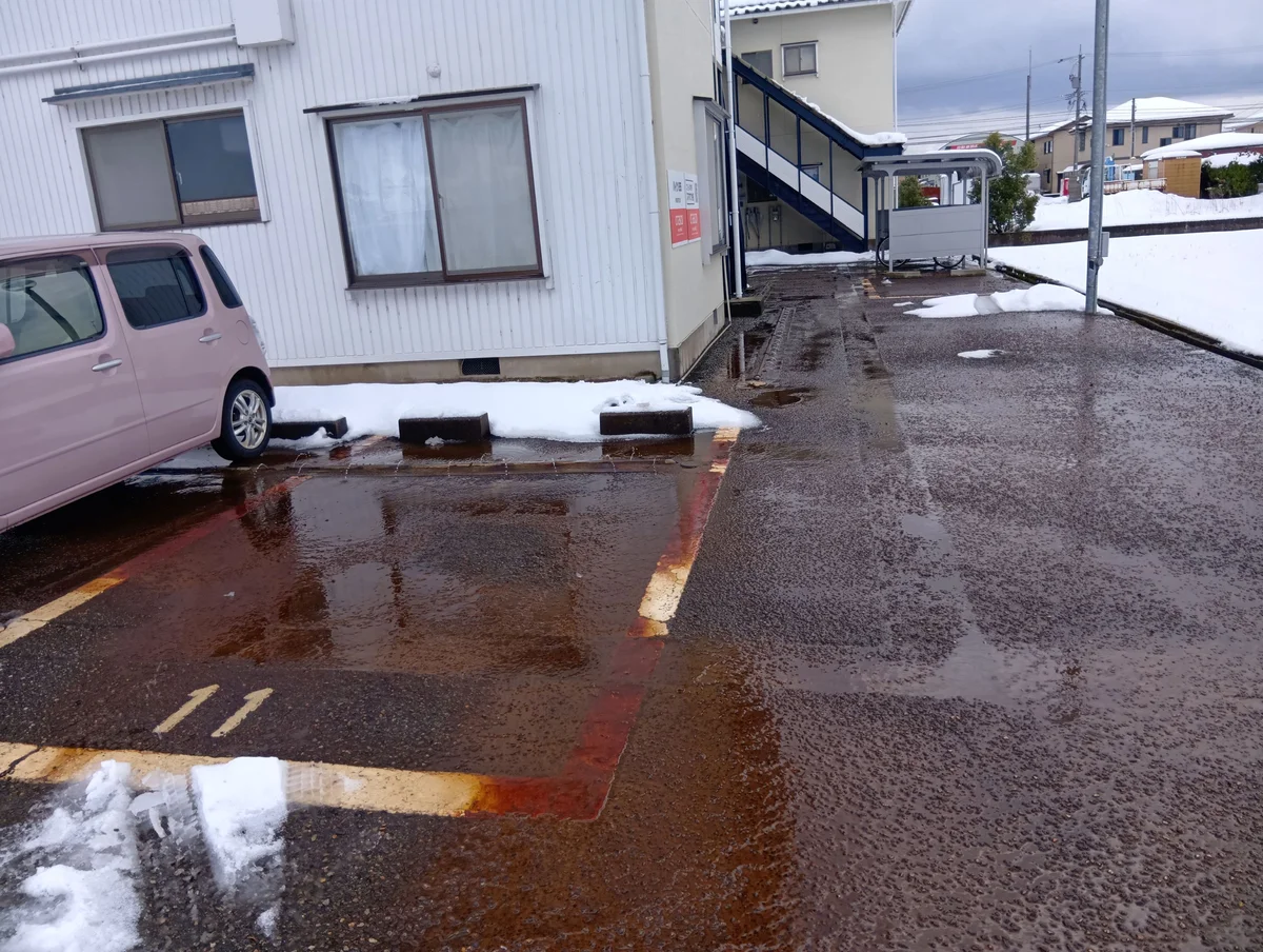 融雪装置付き駐車場