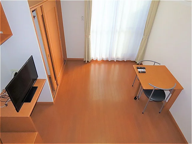 ベッド上からのアングルです