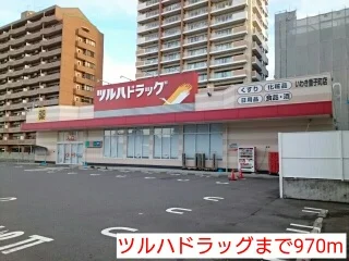 ツルハドラッグまで970m