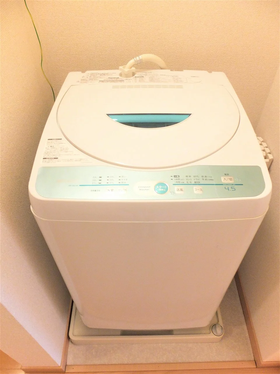 洗濯機も付いています