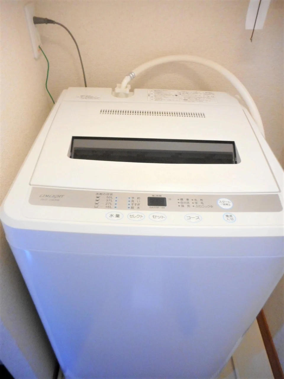洗濯機も付いています