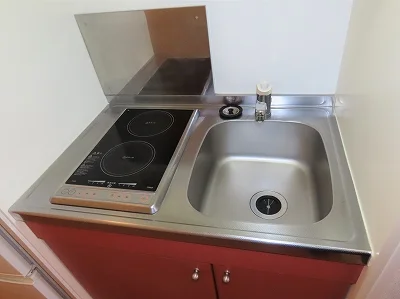 2口の電気コンロまたはIHコンロとなります