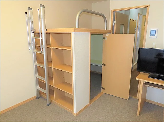 本棚、ベッド下収納あり