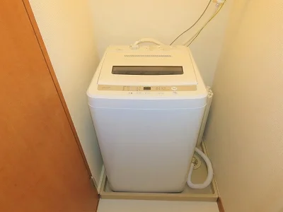 洗濯機も付いています