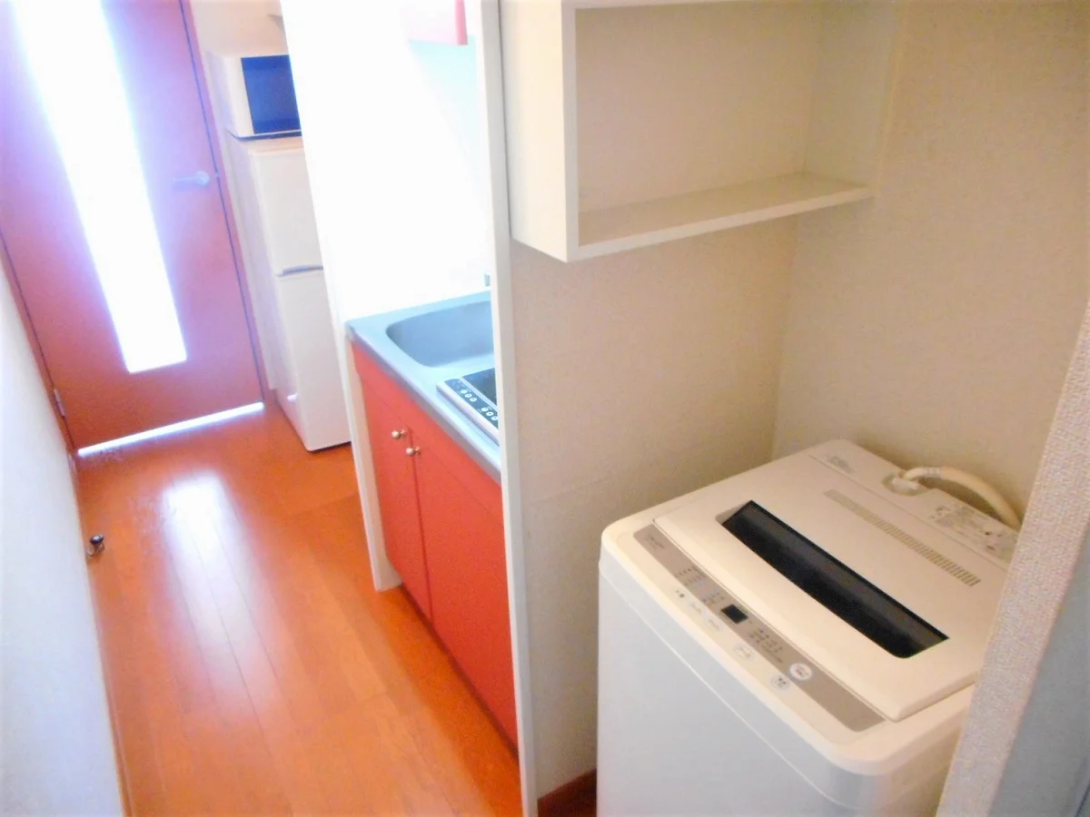 洗濯機も付いています