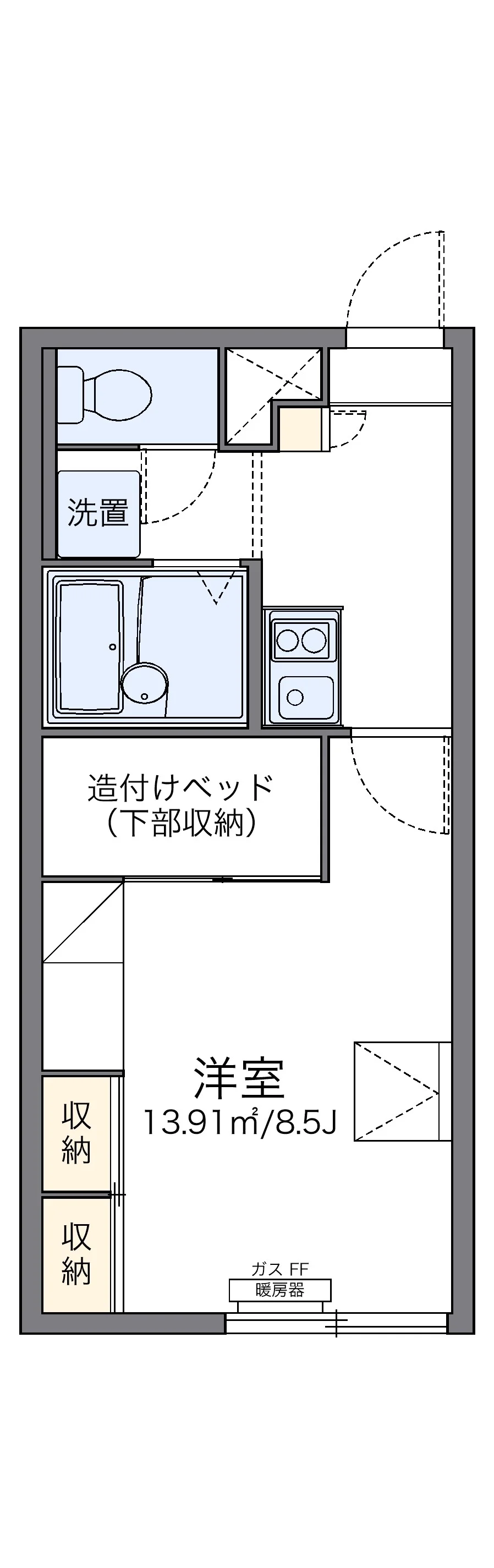 代表的な間取のため実際の間取とは異なる場合があります
