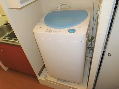 洗濯機も付いています