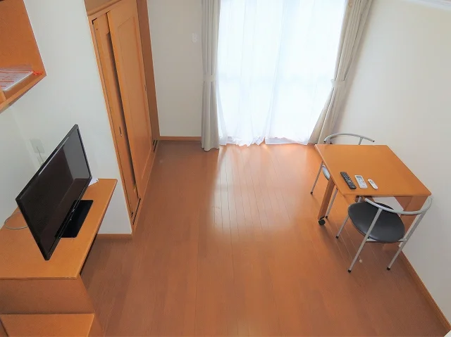 ベッド上からのアングルです